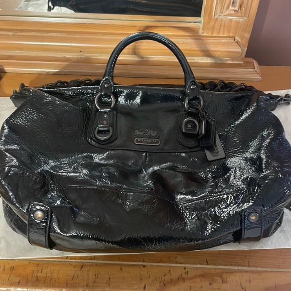 Preowned Authentic Patent leather Coach Madison bag - Picture 1 of 5